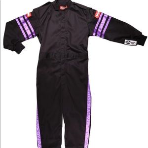 Racequip Black and Purple Racing Suit Youth XXL